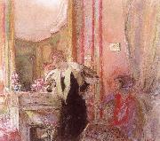 Edouard Vuillard Before the fireplace France oil painting artist